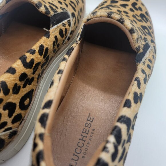 Lucchese Women 9M Leopard Cowhide Loafers Casual Shoes Made in Brazil Excellent - Picture 9 of 16